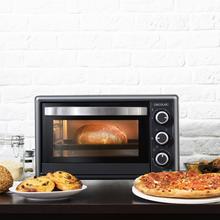 Bake&Toast 2600 Black 4PizzaMini-forno de convecção de 26 litros com pedra especial para pizzas e 6 funções diferentes.