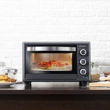 Fornetto elettrico Bake&Toast 2600 Black 4Pizza Forno a convezione da 26 litri con pietra speciale per pizze e 6 funzioni differenti.