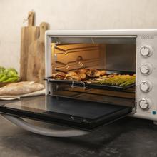 Bake&Toast 6090 White Gyro horno sobremesa con capacidad de 60 litros, 12 funciones combinables, gran potencia de 2200W y equipado con luz interior.