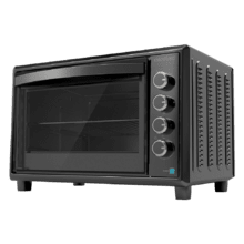 Bake&Toast 6090 Black Gyro Tischofen mit großem Fassungsvermögen von 60 Litern, 12 kombinierbaren Funktionen, großer Leistung von 2200 W und rotierendem Bräter.