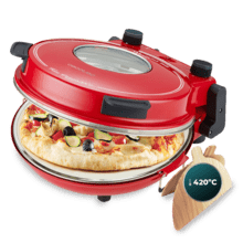 Fun Pizza&Co Mamma Mia Vista Forno elétrico de 1200 W com janela de visualização.