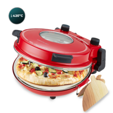 Fun Pizza&Co Mamma Mia Vista Forno elétrico de 1200 W com janela de visualização.