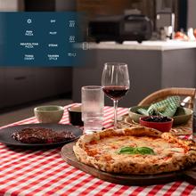 Fun Pizza&Co Tifosi Four électrique Pizza&Co Tifosi de 1700 W avec contrôle numérique et acier revêtu.