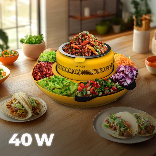 Fun Taco Andale Máquina para calentar los ingredientes necesarios para hacer tacos.