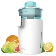 Zitrus TowerAdjust Easy 800 White Presse-agrumes colonne électrique de 800 W avec deux cônes démontables, régulateur de pulpe et bec antigouttes.