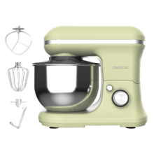 Cecomixer Merengue 5L 1200 Green Mixer Mixer con 5 funzioni, design elegante e accessori per mescolare e impastare.