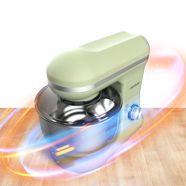 Cecomixer Merengue 5L 1200 Mixer Gelato Verde Mixer con 5 funzioni, design elegante e accessori per mescolare e impastare. Include la funzione per preparare il gelato.