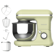 Cecomixer Merengue 5L 1200 Ice-Cream Green Batidora Amasadora con 5 funciones, diseño elegante y accesorios para batir y amasar. Incluye función para hacer helado.