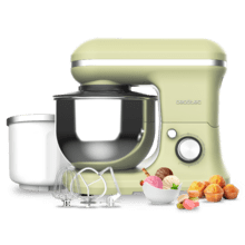 Cecomixer Merengue 5L 1200 Ice-Cream Green Mixer Mixer mit 5 Funktionen, elegantem Design und Zubehör zum Mixen und Kneten. Mit Funktion zur Eiszubereitung.