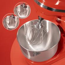 Cecomixer Merengue 5L 1200 Red Mixer Mixer mit 5 Funktionen, mit elegantem Design und Zubehör zum Mischen und Kneten.