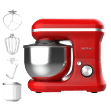 Cecomixer Merengue 5L 1200 Ice-Cream Red Mixer Misturador com 5 funções, design elegante e acessórios para misturar e amassar. Inclui função para fazer sorvete.