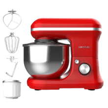 Cecomixer Merengue 5L 1200 Ice-Cream Red Batidora Amasadora con 5 funciones, diseño elegante y accesorios para batir y amasar. Incluye función para hacer helado.