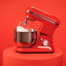 Cecomixer Meringue 5L 1200 Mixer Gelato Rosso Mixer con 5 funzioni, design elegante e accessori per mescolare e impastare. Include la funzione per preparare il gelato.