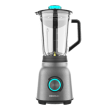 Power Black Titanium 1800MAX Blend It Go Mixer mit maximaler Leistung von 1800 W, aus Edelstahl, mit 6-Blatt-Klinge mit schwarzer Titanbeschichtung und Gussglaskrug mit 1,5 l Fassungsvermögen. Es verfügt über 5 Geschwindigkeiten plus Pulse-Funktion und Dosierkappe.