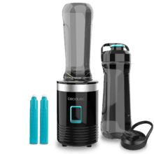 Power Titanium 350 EasyGo Batidora De Smoothies Con Vaso Portátil, 4 Cuchillas Con Recubrimiento De Titanio Negro Y 350 W.