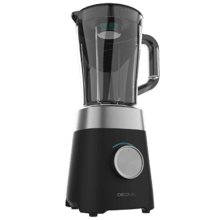 Power Black Titanium 1300MAX B Mixeur-blender de 1300 W avec 4 lames revêtues en titane noir et un bol d'une capacité de 1,5 litre. 2 vitesses et fonction Pulse.