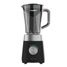 Power Black Titanium 1300MAX B Mixeur-blender de 1300 W avec 4 lames revêtues en titane noir et un bol d'une capacité de 1,5 litre. 2 vitesses et fonction Pulse.