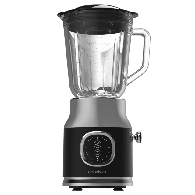 RetroTwist Black Frullatore retrò in vetro con potenza massima di 800 W, 4 lame con rivestimento in titanio nero e caraffa da 1 litro.