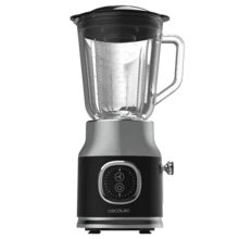 RetroTwist Black Batidora de vaso retro con 800W de potencia máxima, cuchilla de 4 hojas con recubrimiento de titanio negro y jarra con 1L de capacidad.