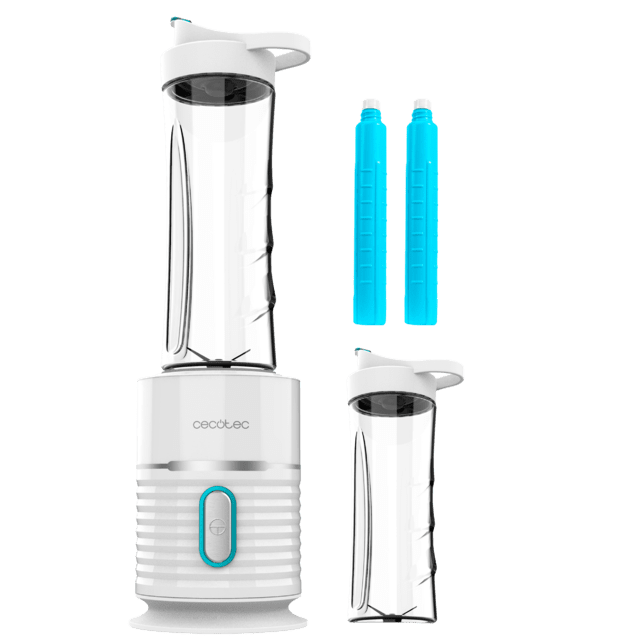 Power Titanium 500 EasyGo Batidora De Smoothies Con Vaso Portátil, 4 Cuchillas Con Recubrimiento De Titanio Negro Y 500 W