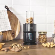 Power Titanium 650 EasyGo Smoothie-Mixer mit tragbarem Becher, Schleifmaschine, 4 Klingen mit schwarzer Titanbeschichtung und 650 W.