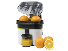 Cecojuicer Zitrus Turbo Elektrischer Orangenentsafter. 90 W, Doppelkopf und Messer, 500 ml Tank mit Filter, BPA-frei, leicht zu reinigen