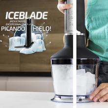 PowerGear 1500 Pro Stabmixer, Edelstahl/Silikon Softtouch, 21 Geschwindigkeiten und Turbo, X-Blades: 4-Klingen-Messer