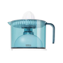 Presse-agrumes électrique ZitrusEasy Basic. 40 W, tambour d'1 litre sans BPA, double sens de rotation, double cône et couvercle anti-poussière, bleu/blanc