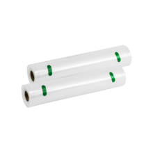 Pacote de 2 rolos para embaladora a vácuo Superfície gofrada, 6 metros de comprimento, permite fazer sacos de tamanho personalizado, sem BPA (Largura 28 cm)