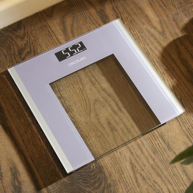 Surface Precision 9100 Healthy. Báscula de Baño Digital con Plataforma de cristal de alta seguridad, pantalla LCD invertida, Capacidad máxima de 180kgr, Lista para usar, Cinta métrica