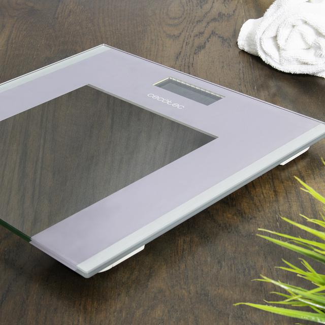 Báscula de Baño Digital Surface Precision 9100 Healthy. Plataforma de cristal de alta seguridad, pantalla LCD invertida, Capacidad máxima de 180kgr, Lista para usar, Cinta métrica