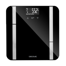 Surface Precision 9400 Full Healthy. Balança de casa de banho digital com Alta precissão, Plataforma de vidro temperado de alta segurança, Ecrã LCD invertido e capacidade máxima de 180 kg. Fita métrica, Preto.