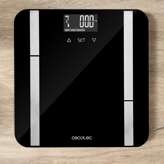 Bilancia pesapersone digitale Surface Precision 9450 Full Healthy. Con piattaforma di vetro temperato ad alta sicurezza, display LCD invertito e capacità massima di 180 kg. Senza connettività, colore nero.