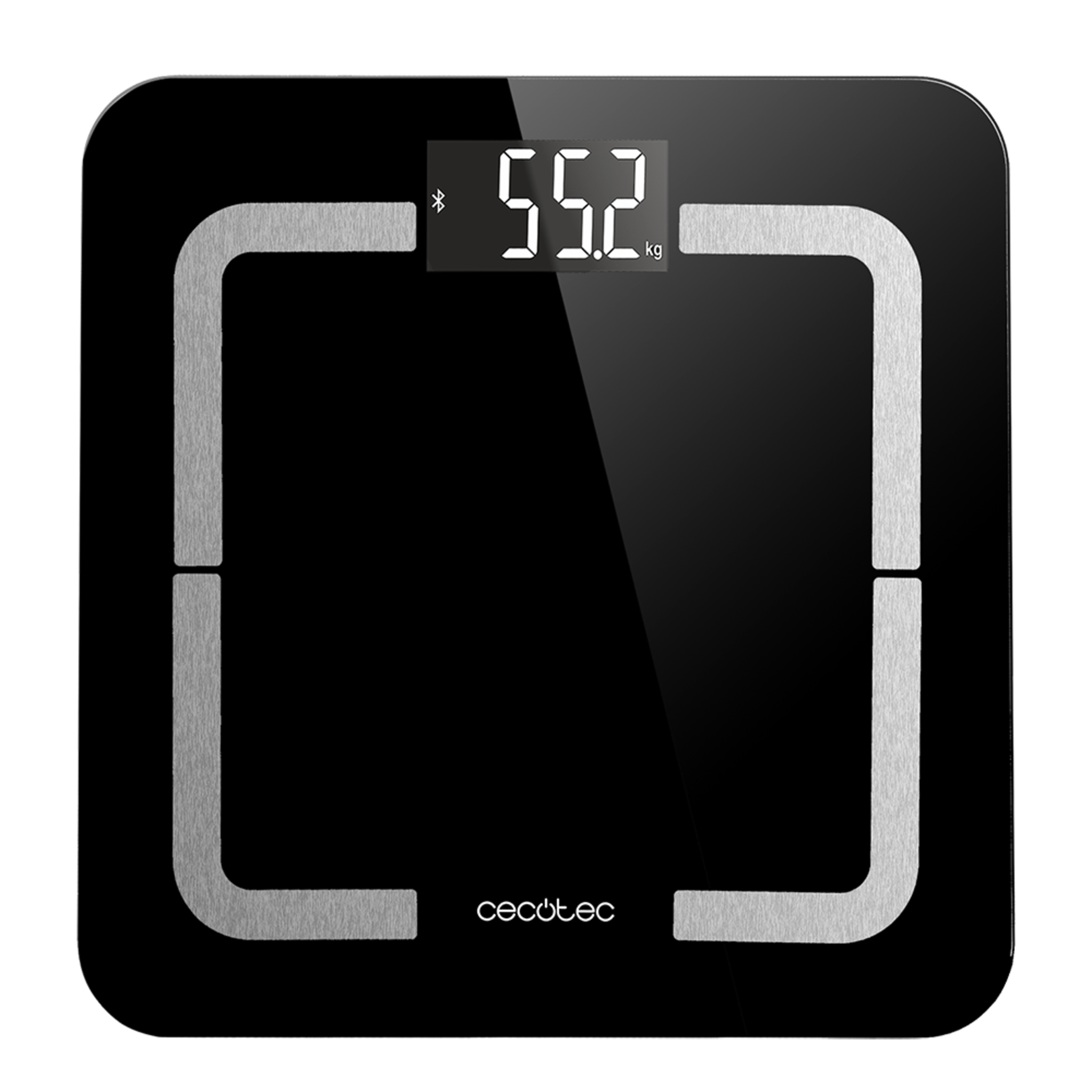 Pèse-personne numérique intelligent Surface Precision 9500 Smart Healthy. Haute précision, avec surface en verre trempé de haute sécurité couleur noire, écran LCD inversé et poids maximal jusqu’à 180 kg