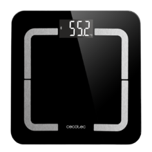 Surface Precision 9500 Smart Healthy. Báscula de Baño Digital inteligente con Alta precisión, Cristal templado color negro de alta seguridad, Pantalla LCD invertida, 180K