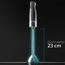 PowerGear 1500 XL Pro. Batidora de Mano de 1500 W, 21 Velocidades + Turbo, Acero/Silicona, Pie XL, Cuchilla de 4 hojas, Recubrimiento Titanio, Engranaje de Metal, Incluye Accesorios