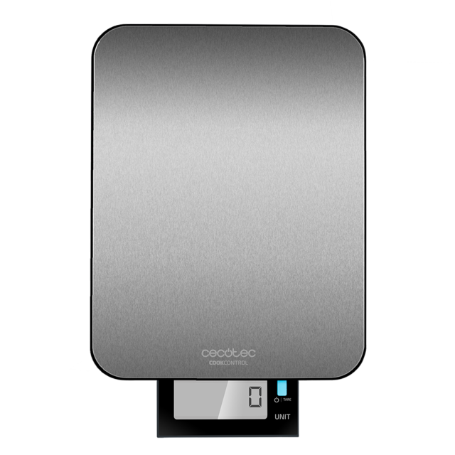 Balance de cuisine Digital Cook Control 9000 Waterproof de haute précision, en acier inoxydable, résistante à l'eau, écran LCD rétroéclairé extra-grand amovible et capacité maximale de 10 kg.