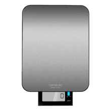 Cook Control 9000 Waterproof Balança Digital de Cozinha com Alta Precisão, Aço Inoxidável, Resistente à água, Ecrã LCD retroiluminado extragrande e amovível, Capacidade máxima 10 kg