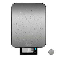 Cook Control 9000 Waterproof Balança Digital de Cozinha com Alta Precisão, Aço Inoxidável, Resistente à água, Ecrã LCD retroiluminado extragrande e amovível, Capacidade máxima 10 kg