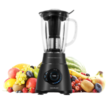 Mixeur blender Power Black Titanium 1800 Smart. 1800 W de puissance, lame de 6 feuilles en titane noir, filtre pour jus