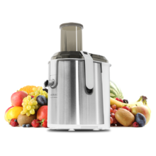 Centrifugeuse ExtremeTitanium 19000 XXL pour fruits et légumes, avec 19000 tr/min, 1300 W, canal d’entrée XXL de 75 mm, disque en titane, 2 vitesses et sans BPA.