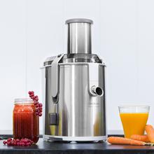 ExtremeTitanium 19000 XXL ‌Liquidificador para frutas e legumes, 19000 rpm, 1300 W, canal de entrada XXL de 75 mm, disco de titânio, 2 velocidades e livre de BPA.