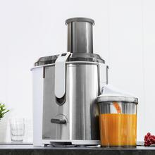 ExtremeTitanium 19000 XXL ‌Liquidificador para frutas e legumes, 19000 rpm, 1300 W, canal de entrada XXL de 75 mm, disco de titânio, 2 velocidades e livre de BPA.