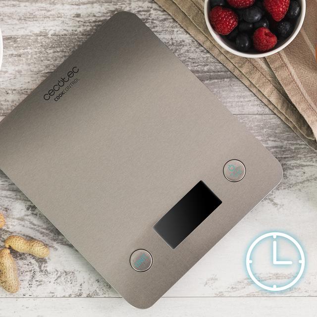 Küchenwaage Cook Control 10000 Connected mit App, Edelstahl, 1g Genauigkeit, 5kg Kapazität, LCD Display, Slimline Design, Anti-Fingerprint Beschichtung