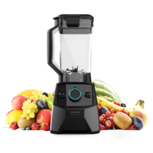 Mixeur blender Power Black Titanium 2000 Pro. 2000 W, lame de 8 feuilles, revêtement en titane noir, 3 programmes prédéterminés, bol carré en plastique sans BPA