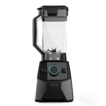 Mixeur blender Power Black Titanium 2000 Pro. 2000 W, lame de 8 feuilles, revêtement en titane noir, 3 programmes prédéterminés, bol carré en plastique sans BPA