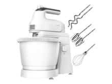 PowerTwist 500 Gyro Knetmaschine 500 Watt, 3,5-Liter-Rührschüssel, 5 Geschwindigkeitsstufen, Turbofunktion, ergonomisches Design, 3 Zubehörteile