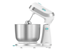 Robot pâtissier Cecomixer Easy White. 250 W de puissance avec mouvement planétaire, 6 vitesses, bol en acier inoxydable, capacité de 3 L