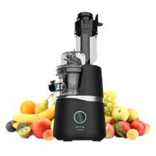 Estrattore Juice&Live 3000 EasyClean, con motore di 150 W, sistema di pressione a freddo, filtro facile da pulire, velocità lenta di 50 rpm, canale XL per frutta e verdura intera, privo di BPA