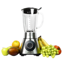 Mixeur-blender Power Black Titanium 1300 PerfectMix. 1300 W de puissance, lame de 6 feuilles avec revêtement en titane noir, capacité d'1,8 litre et filtre pour jus.